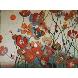 Jutta Volleler Radierung Original Bild Kunst kaufen Blütenfest Preis