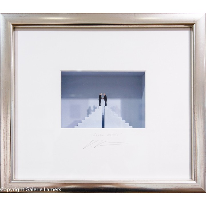 Volker Kühn "Shake Hands" Original Bild