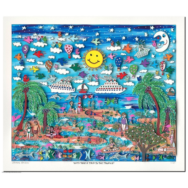 James Rizzi - "Let's take a trip to the tropics" - Bild 1