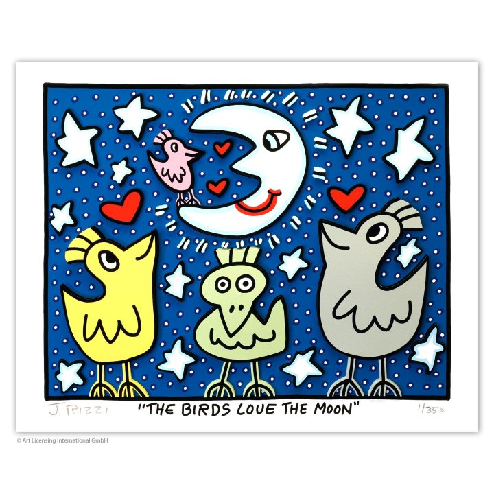 James Rizzi - THE BIRDS LOVE THE MOON - Bild 1