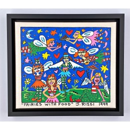 James Rizzi - Fairies with food | inkl. Rahmen - Bild 1