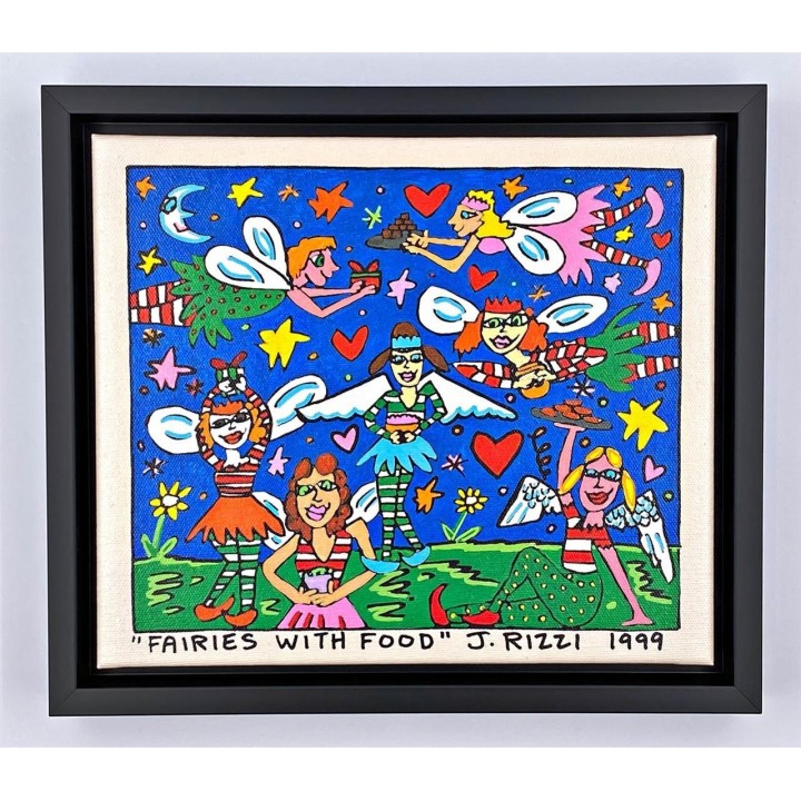 James Rizzi - Fairies with food | inkl. Rahmen - Bild 1