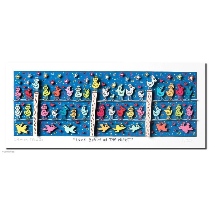 James Rizzi - Love birds in the night - Bild 1