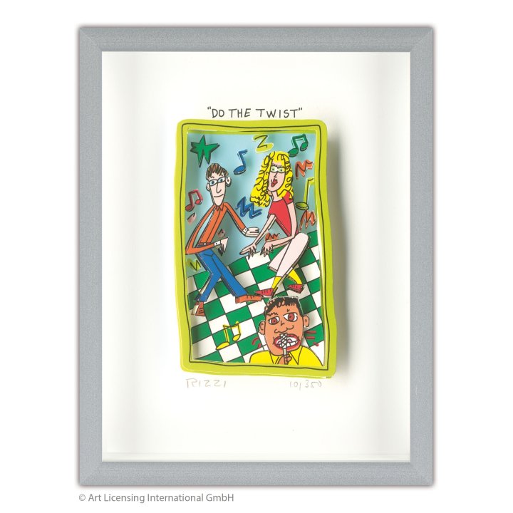 James Rizzi - Do the twist | inkl. Alu-Rahmen von Halbe - Bild 1