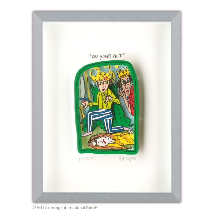 James Rizzi - "Do your act" | inkl. Alu-Rahmen von Halbe - Bild 1