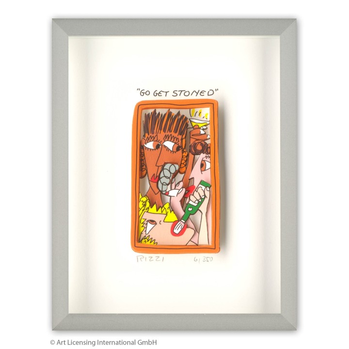 James Rizzi - Go get stoned | inkl. Alu-Rahmen von Halbe - Bild 1