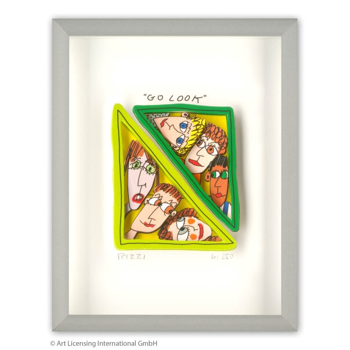 James Rizzi - "Go look" | inkl. Alu-Rahmen von Halbe - Bild 1