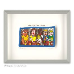James Rizzi - "Go to the bar" | inkl. Alu-Rahmen von Halbe - Bild 1
