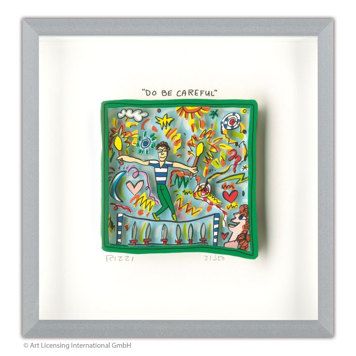 James Rizzi - Do Be Careful | inkl. Alu-Rahmen von Halbe - Bild 1