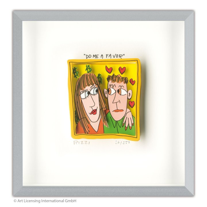 James Rizzi - "Do me a favor" | inkl. Alu-Rahmen von Halbe - Bild 1