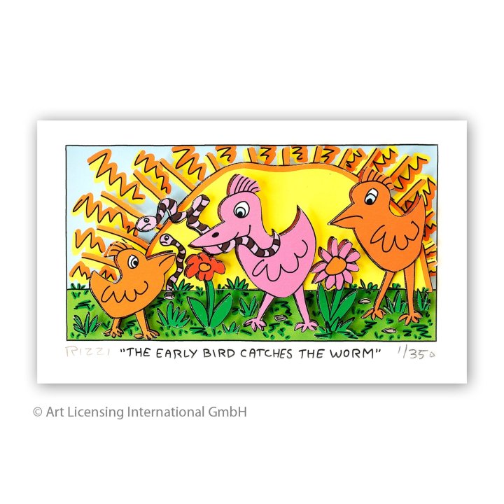 James Rizzi - THE EARLY BIRD CATCHES THE WORM - Bild 1