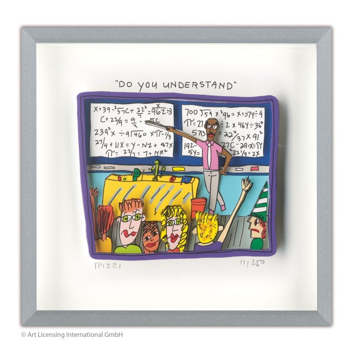 James Rizzi - "Do you understand" | inkl. Alu-Rahmen von Halbe - Bild 1