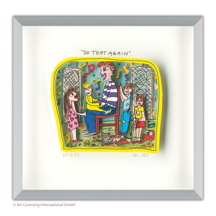 James Rizzi - "Do That Again" | inkl. Alu-Rahmen von Halbe - Bild 1