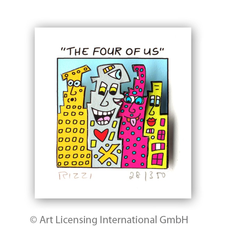 James Rizzi "THE FOUR OF US"