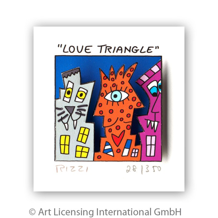 James Rizzi "LOVE TRIANGLE"