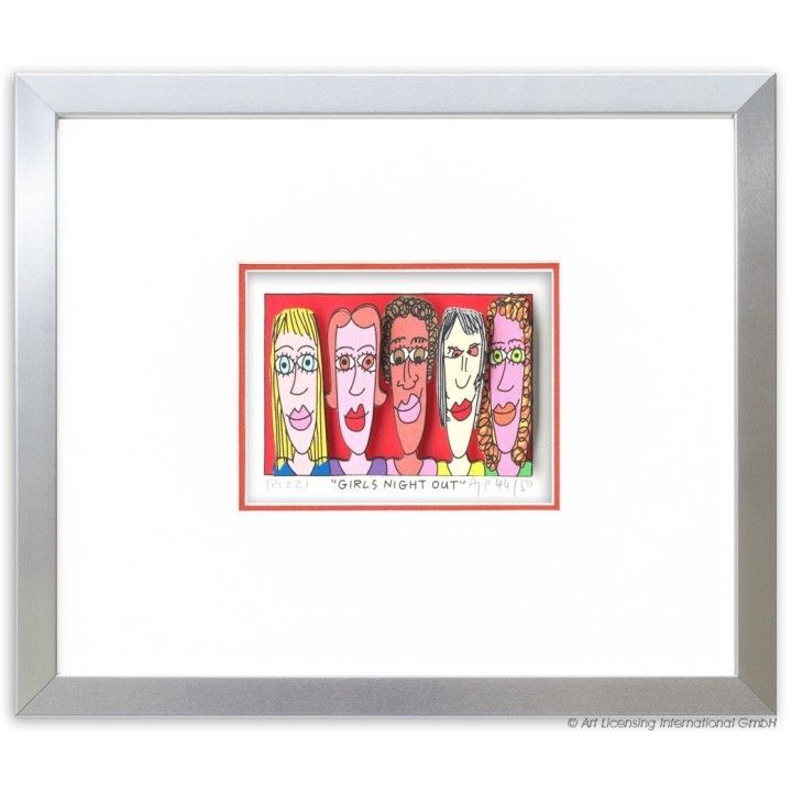 Zertifiziert: James Rizzi 3D Original Bild * Girls night out *