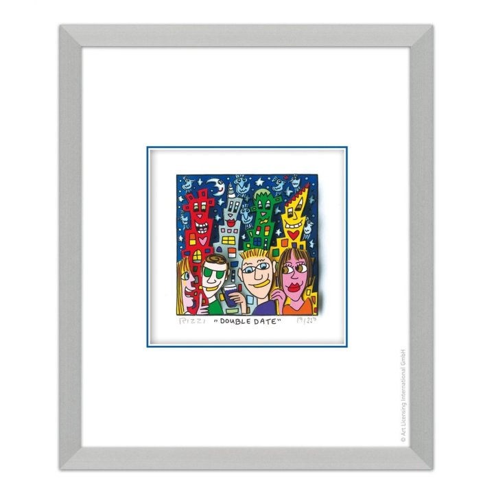 James Rizzi - Original 3D Bild * Double Date * mit Zertifikat