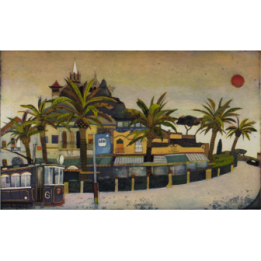 Barcelona, Blaue Strassenbahn - Bild 1