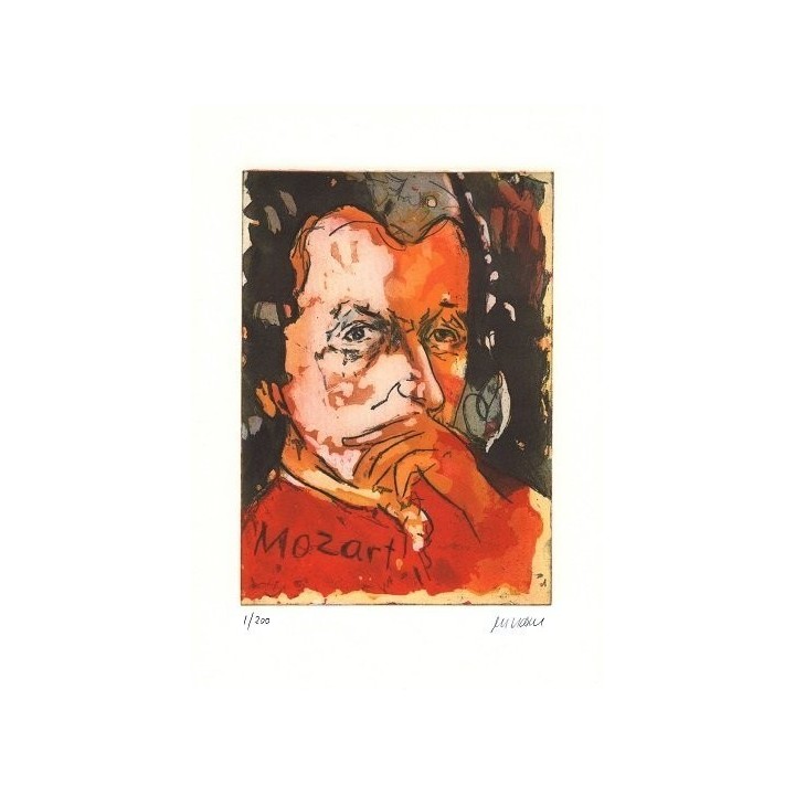 Wolfgang Amadeus Mozart | handsigniertes Original - Bild 1