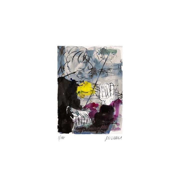 Armin Mueller-Stahl "Hemingways Bar - Key West" handsigniertes Original - Bild 1
