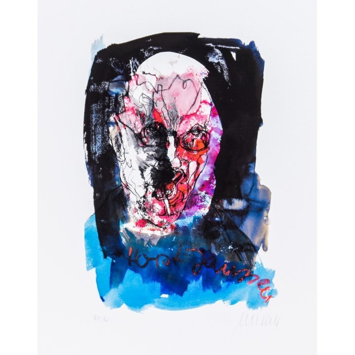 Portrait Horst Janssen - Paranoia | handsigniertes Original - Bild 1