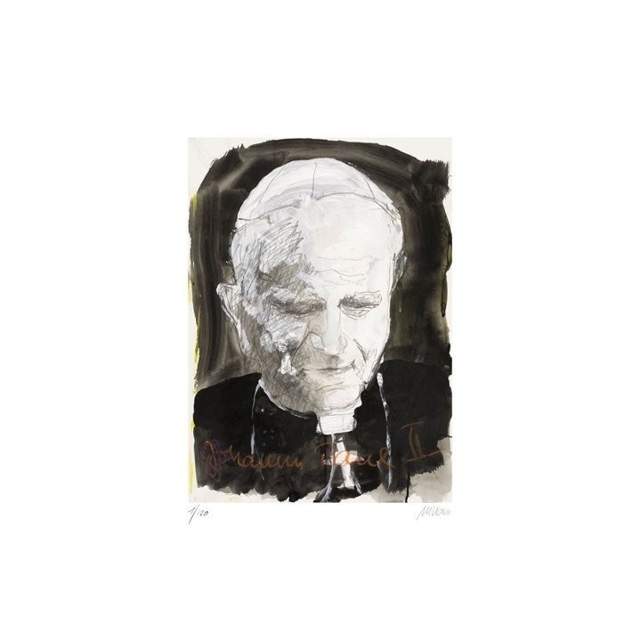 Johannes Paul II | handsigniertes Original - Bild 1