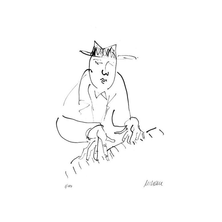 Armin Mueller-Stahl Original Lithografie "Piano Man"
