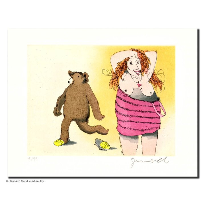 Janosch: "Frau mit Bär" - Bild 1