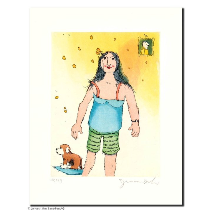 Janosch: "Frau mit Hund" - Bild 1