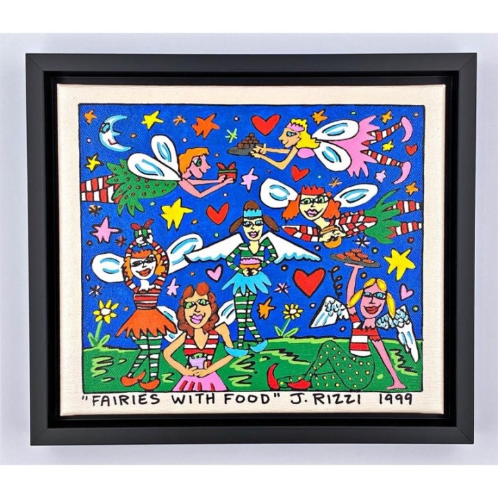 James Rizzi - Fairies with food | inkl. Rahmen - Bild 1