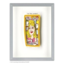 James Rizzi - "Do the dishes" | inkl. Alu-Rahmen von Halbe - Bild 1