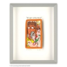 James Rizzi - Go get stoned | inkl. Alu-Rahmen von Halbe - Bild 1