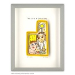 James Rizzi - "Go see a doctor" | inkl. Alu-Rahmen von Halbe - Bild 1