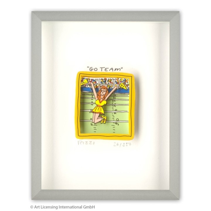 James Rizzi - "Go team" | inkl. Alu-Rahmen von Halbe - Bild 1