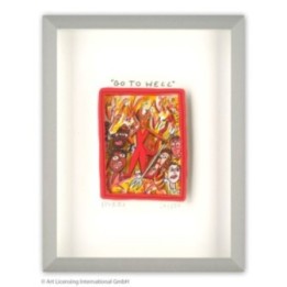 James Rizzi - "Go to hell" | inkl. Alu-Rahmen von Halbe - Bild 1