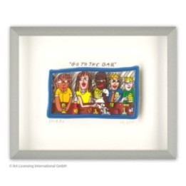 James Rizzi - "Go to the bar" | inkl. Alu-Rahmen von Halbe - Bild 1