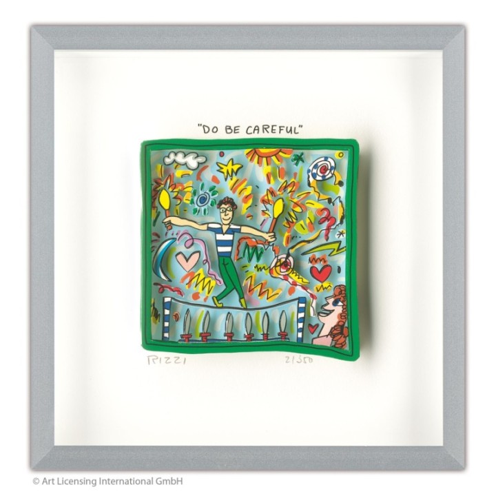 James Rizzi - Do Be Careful | inkl. Alu-Rahmen von Halbe - Bild 1