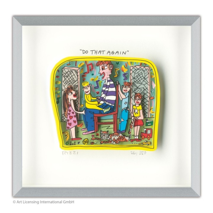 James Rizzi - "Do That Again" | inkl. Alu-Rahmen von Halbe - Bild 1