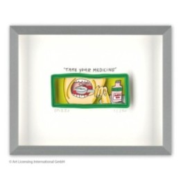 James Rizzi  "TAKE YOUR MEDICINE" | inkl. Alu - Rahmen von Halbe - Bild 1