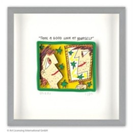 James Rizzi - TAKE A GOOD LOOK AT YOURSELF | Inkl. Alu-Rahmen von Halbe - Bild 1