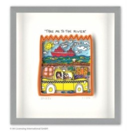 James Rizzi - TAKE ME TO THE RIVER | Inkl. Alu-Rahmen von Halbe - Bild 1