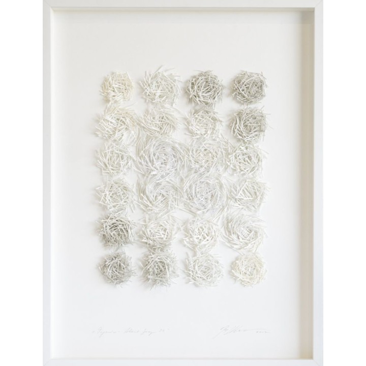 Organics - About Grey 24 80x60 | 3D Papierobjekt von Gabriele Mierzwa - Bild 1