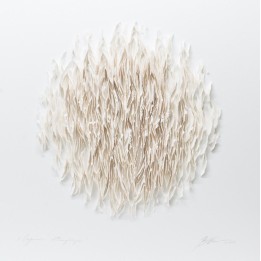 Organics - Klangkörper 100x100 (weiß)| 3D Papierobjekt von Gabriele Mierzwa - Bild 1