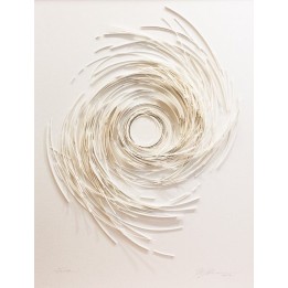 Twister 100x80 (weiß) | 3D Papierobjekt von Gabriele Mierzwa - Bild 1
