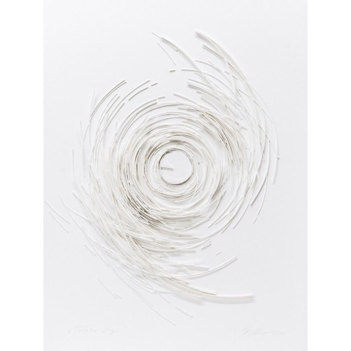 Twister 80x60 (weiß) | 3D Papierobjekt von Gabriele Mierzwa - Bild 1