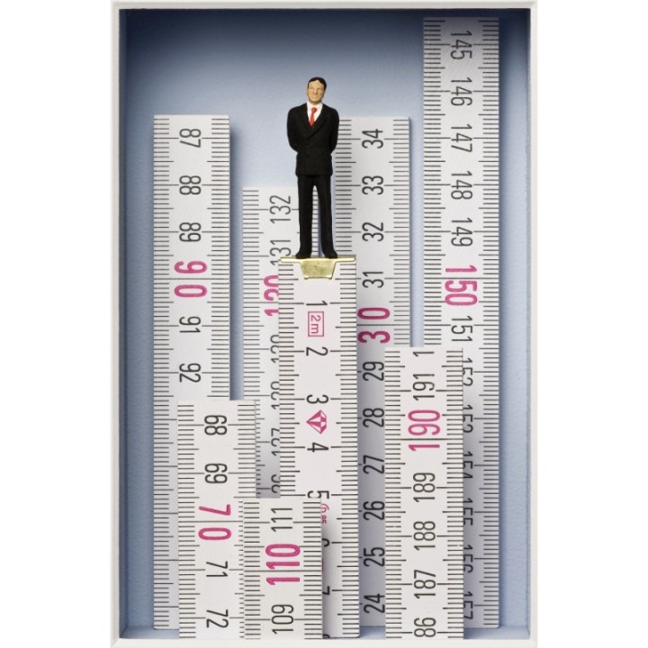 Volker Kühn "Maßstäbe setzen!" | Original 3D-Bild inkl. Rahmen - Bild 1