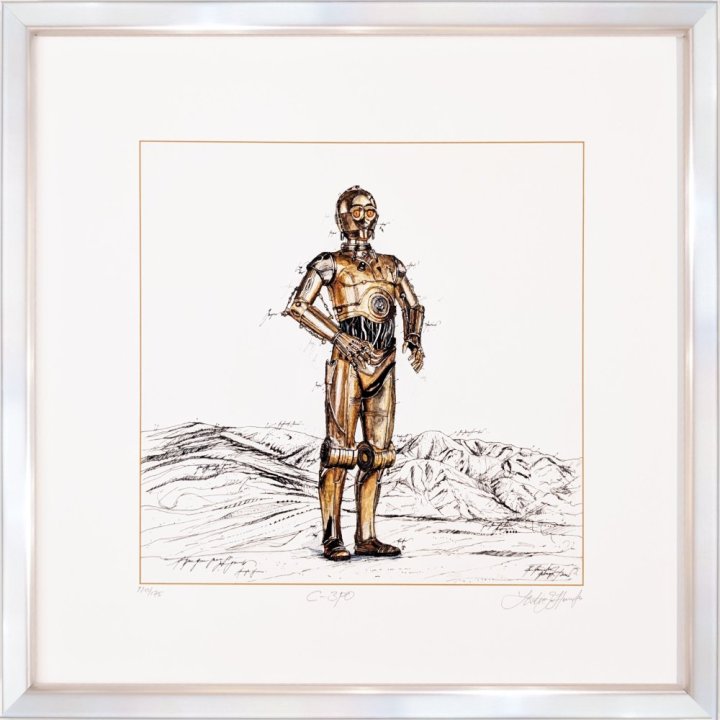 Leslie G. Hunt Star Wars C-3PO im Rahmen Alu matt