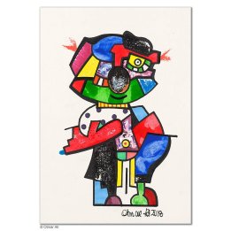 Otmar Alt Unikat auf Papier handgemalt und handsigniertes Original