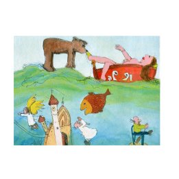 Janosch Bild "Ich befinde mich mitten auf dem Meer und liebe dich. Echt!" Original-Kunst - Galerie Lamers