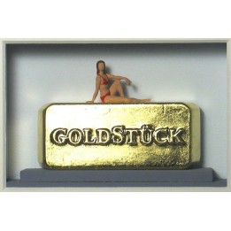 Volker Kühn "Goldstück" | Original 3D-Objekt inkl. Rahmen - Bild 2